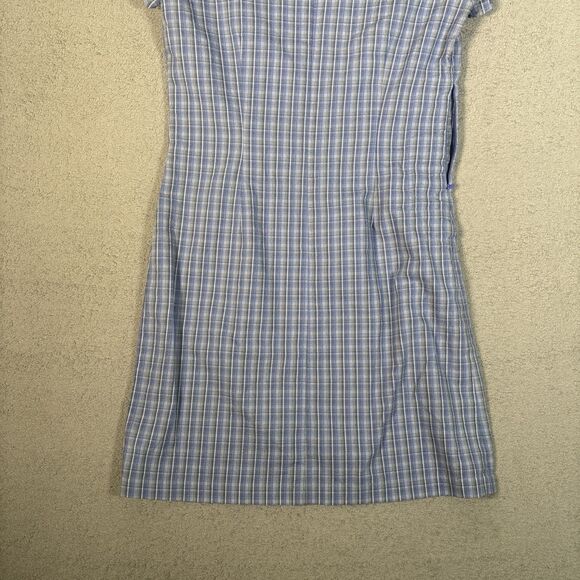 Vintage Patagonia Puckerware Dress Women’s Size 10 Blue Plaid Y2K 90 Cottage - Picture 12 of 13